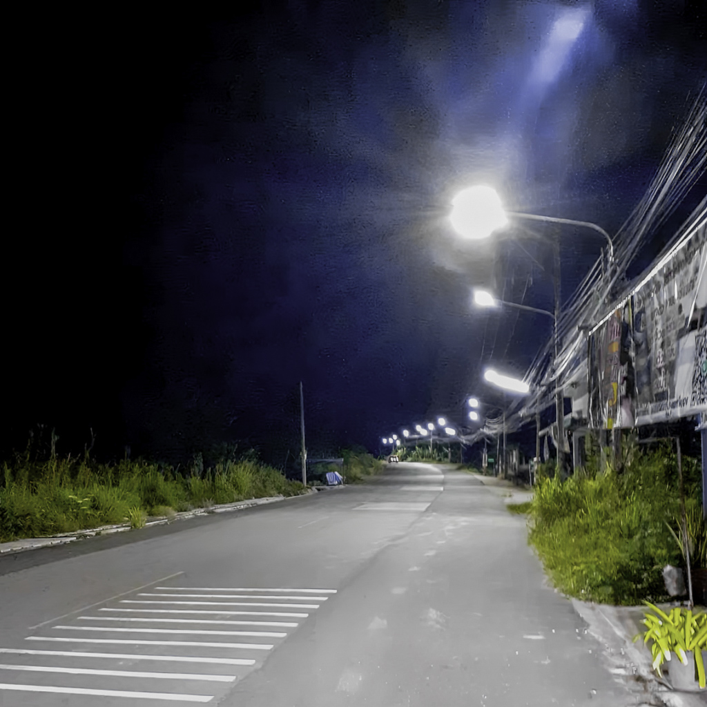 ติดตั้งไฟ LED Street light 