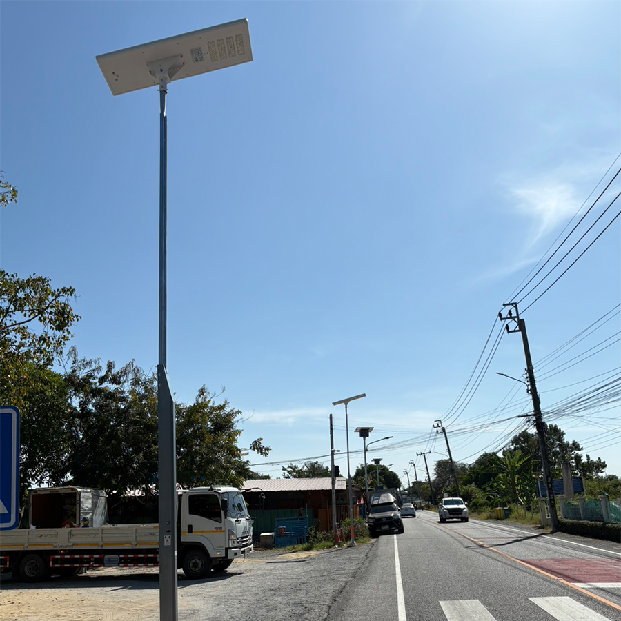 ติดตั้งโคม Solar Cell ในพื้นที่จ.สมุทรปราการ